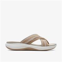 Clarks Womens Mira Isle Sand Flat Sandals Textile Sports