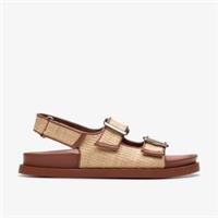Clarks Womens Jessamine Sol Natural Flat Sandals Textile Casual