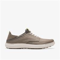 Clarks Mens Mapstone Easy Dark Grey Nubuck Lace Up Nubuck Casual