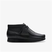 Clarks Kids Unisex,Girls,Boys Wallabee Boot Older Black Leather Wallabee Leather