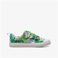 Clarks Kids Unisex,Girls,Boys Foxing Lo Beau Kid Light Blue Combination Canvas