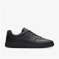 Clarks Mens Fosse Go Black Leather Lace Up Synthetic Sports