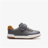 Clarks Kids Unisex,Girls,Boys Fawn Family Toddler Grey Shoes Leather Casual