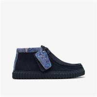Clarks Kids Unisex,Girls,Boys Tor Hill Kid Navy Camouflage Ankle Boots Suede