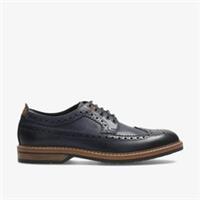 Clarks Mens Pitney Limit Blue Leather Brogues Leather Workwear,Smart