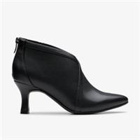 Clarks Womens Kataleyna Sol Black Leather Ankle Boots Leather Smart