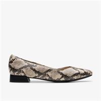 Clarks Womens Natalyn Wish Grey Snake Ballerina Synthetic Smart
