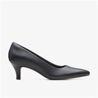 Clarks Womens Linvale Jerica Black Leather Heels Leather Smart