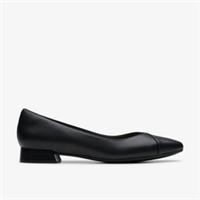 Clarks Womens Natalyn Wish Black Leather Ballerina Leather Smart