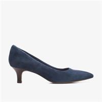 Clarks Womens Shondrah Jade Navy Suede Heels Suede Smart