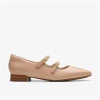 Clarks Womens Natalyn Lane Beige Leather Mary Jane Leather Smart