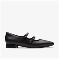 Clarks Womens Natalyn Lane Black Leather Mary Jane Leather Smart