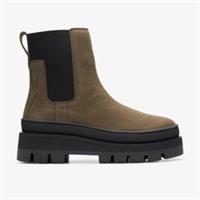 Clarks Womens Orianna 2 Top Dark Olive Nubuck Chelsea Boots Nubuck Casual