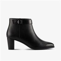 Clarks Womens Kaylin 60 Boot Black Leather Ankle Boots Leather