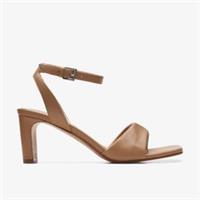Clarks Womens Seren65 Strap Camel Heeled Sandals Leather Smart