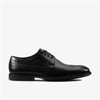 Clarks Mens Ronnie Limit Black Leather Brogues Leather Smart