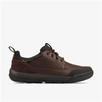 Clarks Mens Ashcombe Lo GORE-TEX Brown Leather Lace Up Leather Casual