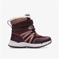 Clarks Girls Cub Blaze Kid Berry Waterproof Boots Leather Casual