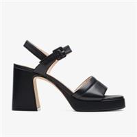 Clarks Womens Patema Part Black Leather Sandals Leather Smart