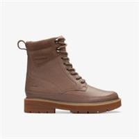 Clarks Girls Prague Style Kid Pebble Combination Mid Calf Boots Leather Casual