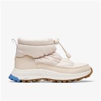 Clarks Womens ATL Trek Ice Waterproof Ivory Combination Ankle Boots Textile