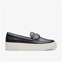 Clarks Womens Mayhill Cove Black Leather Loafers Leather Casual