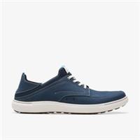 Clarks Mens Mapstone Easy Navy Nubuck Lace Up Nubuck Casual