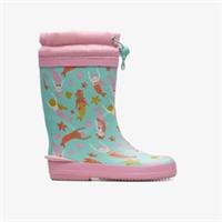 Clarks Girls Tarri Race Kid Blue Print Wellies Synthetic Casual