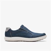 Clarks Mens Mapstone Step Navy Nubuck Slip Ons Nubuck Casual