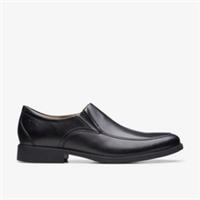 Clarks Mens Whiddon Step Black Leather Loafers Leather Smart