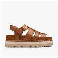 Clarks Womens Orianna Twist Tan Leather Leather Casual