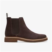 Clarks Mens Clarkdale Easy Dark Brown Suede Chelsea Boots,Ankle Boots Suede