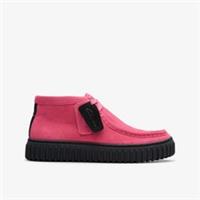 Clarks Girls Torhill Older Fuchsia Suede Ankle Boots Suede Casual