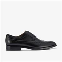 Clarks Mens Banstead Tip Black Leather Brogues Leather Smart