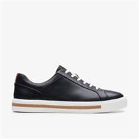Clarks Womens Un Maui Lace Black Leather Trainers Leather Sports
