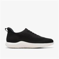 Clarks Womens Nova Lace Black Trainers Textile Casual
