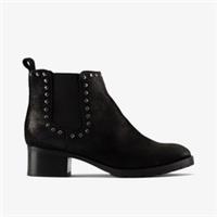 Clarks Womens Mila Top Black Chelsea Boots,Heels,Ankle Boots Leather Casual