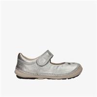 Clarks Girls Softly Eden Toddler Silver Leather Mary Jane Leather Casual