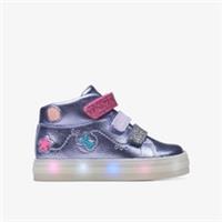 Clarks Girls Flare Sea Toddler Purple Ankle Boots Leather Casual