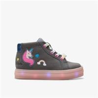 Clarks Girls Flare Light Toddler Blue Ankle Boots Leather Casual