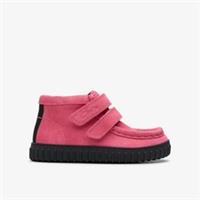 Clarks Girls Tor Hill Toddler Fuchsia Suede Ankle Boots Suede Casual