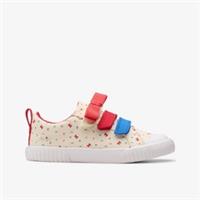 Clarks Girls Roald Dahl Foxing Bow Kid Cotton Riptape,Trainers Textile Casual
