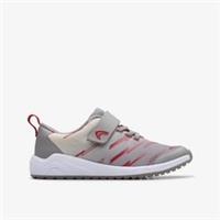 Clarks Girls Aeon Solo Kid Pewter Trainers Textile Sports