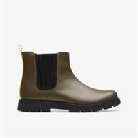 Clarks Boys Heath Trail Kid Khaki Leather Chelsea Boots,Ankle Boots Leather