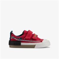 Clarks Boys Foxing Truck Toddler Red Riptape,Canvas Textile Casual