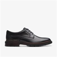 Clarks Mens Burchill Derby Black Leather Derby Shoes Leather Smart