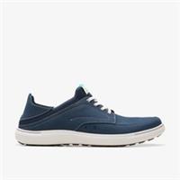 Clarks Mens Mapstone Easy Navy Nubuck Lace Up Nubuck Casual