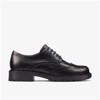 Clarks Womens Orinoco 2 Limit Black Leather Lace Up,Brogues Leather Casual
