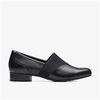 Clarks Womens Juliet Gem Black Leather Slip Ons Leather Smart