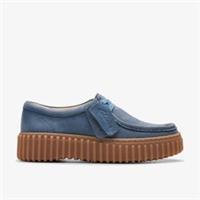 Clarks Womens Torhill Bee Blue Nubuck Torhill,Lace Up Nubuck Casual